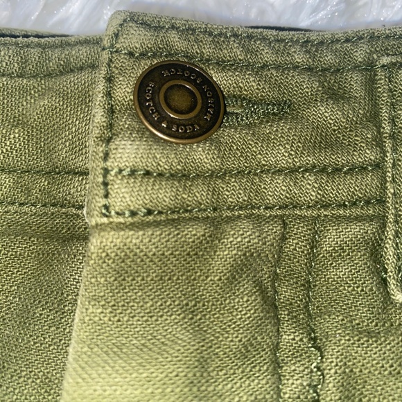 Scotch and Soda Army Green Denim Button Fly Mini Skirt - Picture 2 of 7